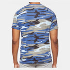 Code Five Unisex Camo Tee - Blue Woodland - On Model Back