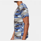 Code Five Unisex Camo Tee - Blue Woodland - On Model Side