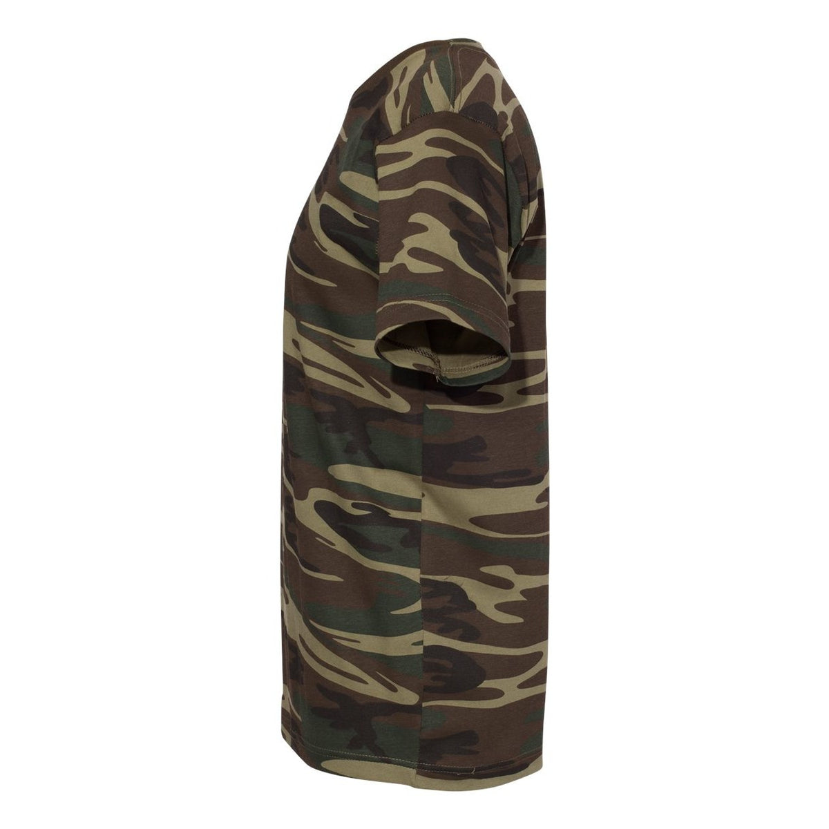 Code Five Unisex Camo Tee - Green Woodland - Direct Side