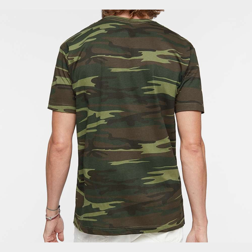 Code Five Unisex Camo Tee - Green Woodland - On Model Back