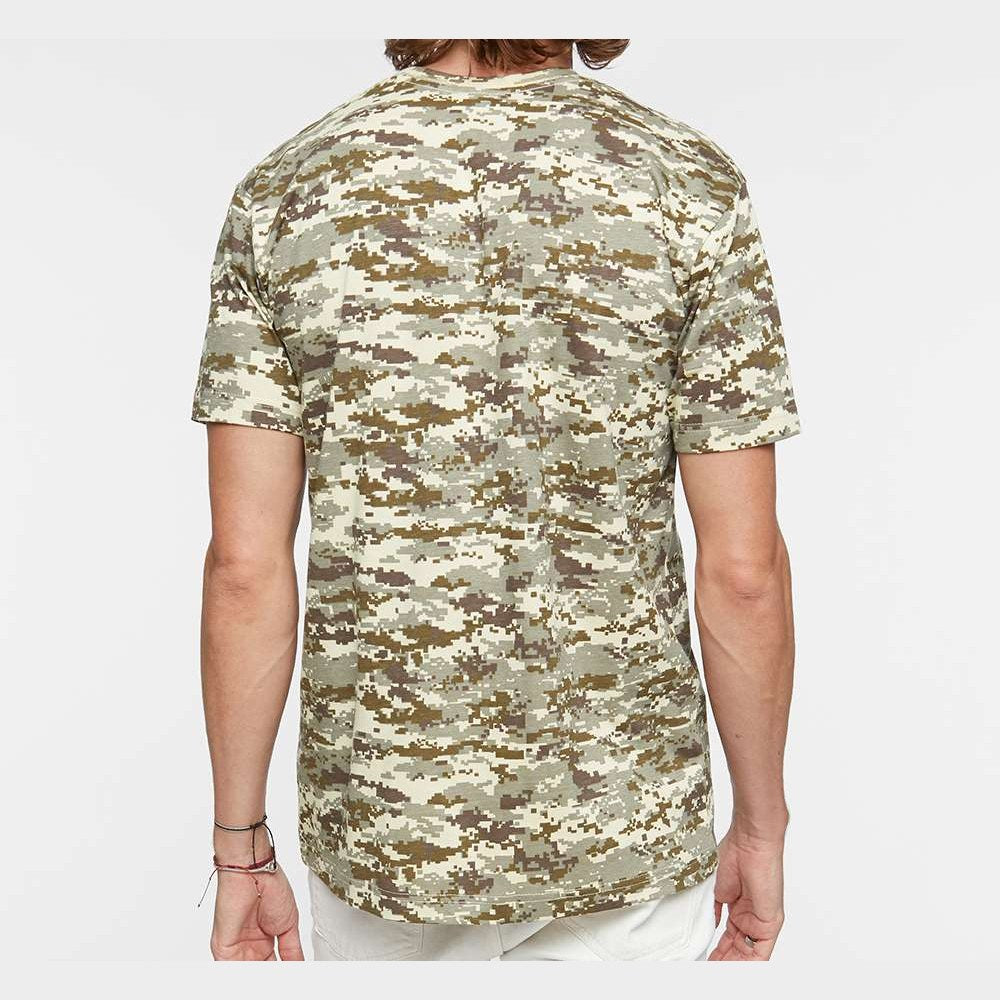 Code Five Unisex Camo Tee - Sand Digital - On Model Back