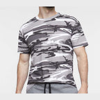 Code Five Unisex Camo Tee - Urban Woodland - On Model Front