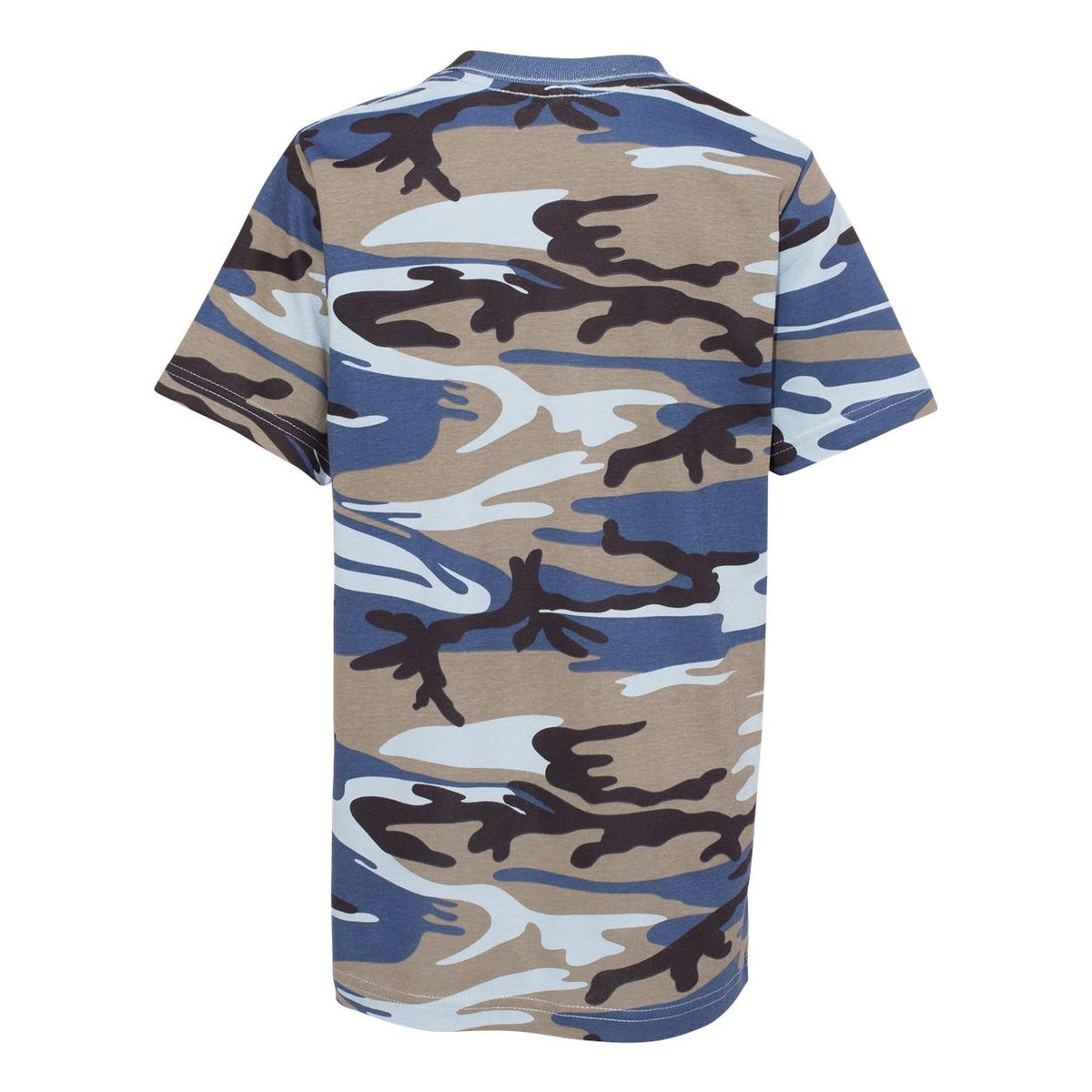 Code Five Youth Camouflage Tee - Blue Woodland - Back