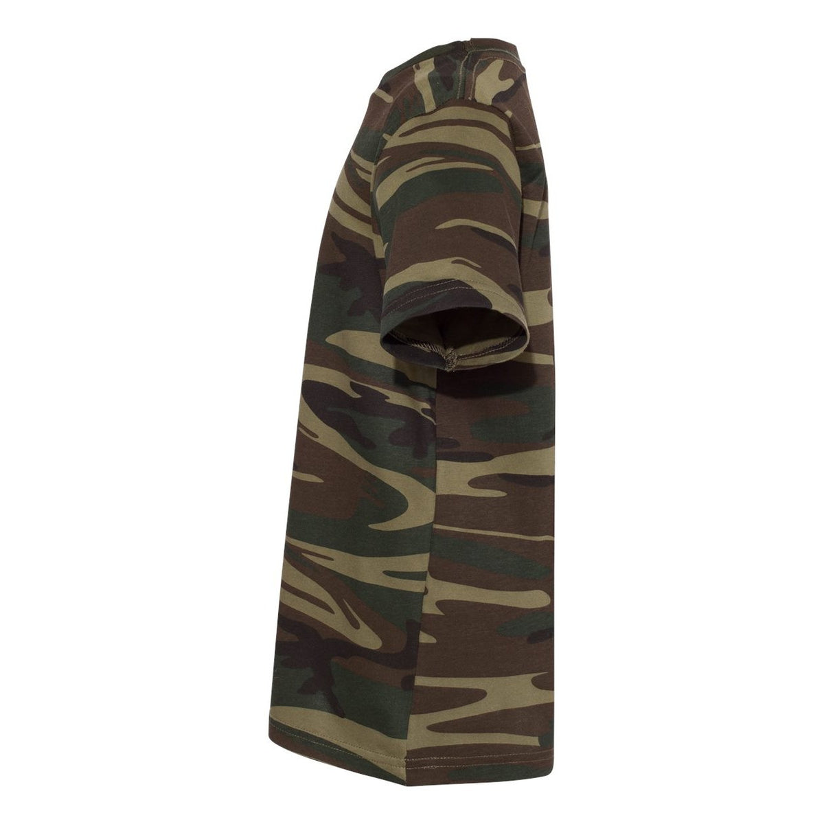 Code Five Youth Camouflage Tee - Green Woodland - Direct Side