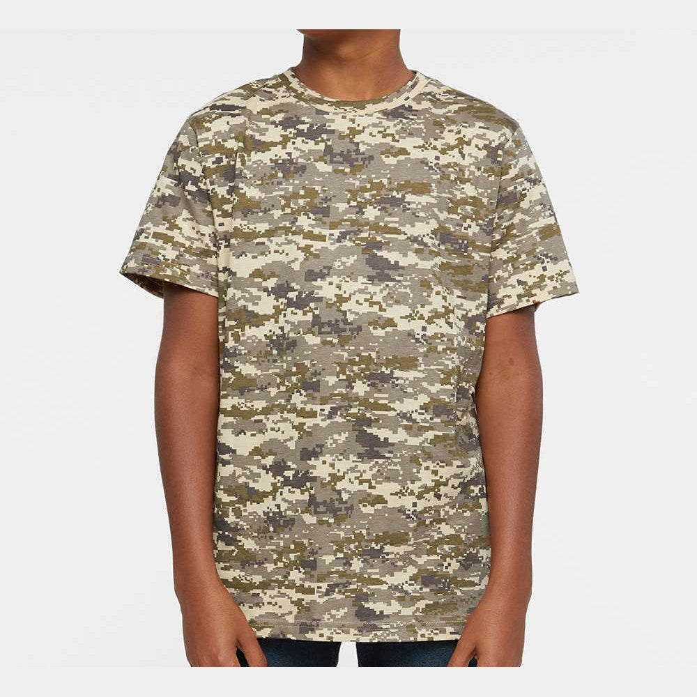 Code Five Youth Camouflage Tee - Sand Digital - On Model Front