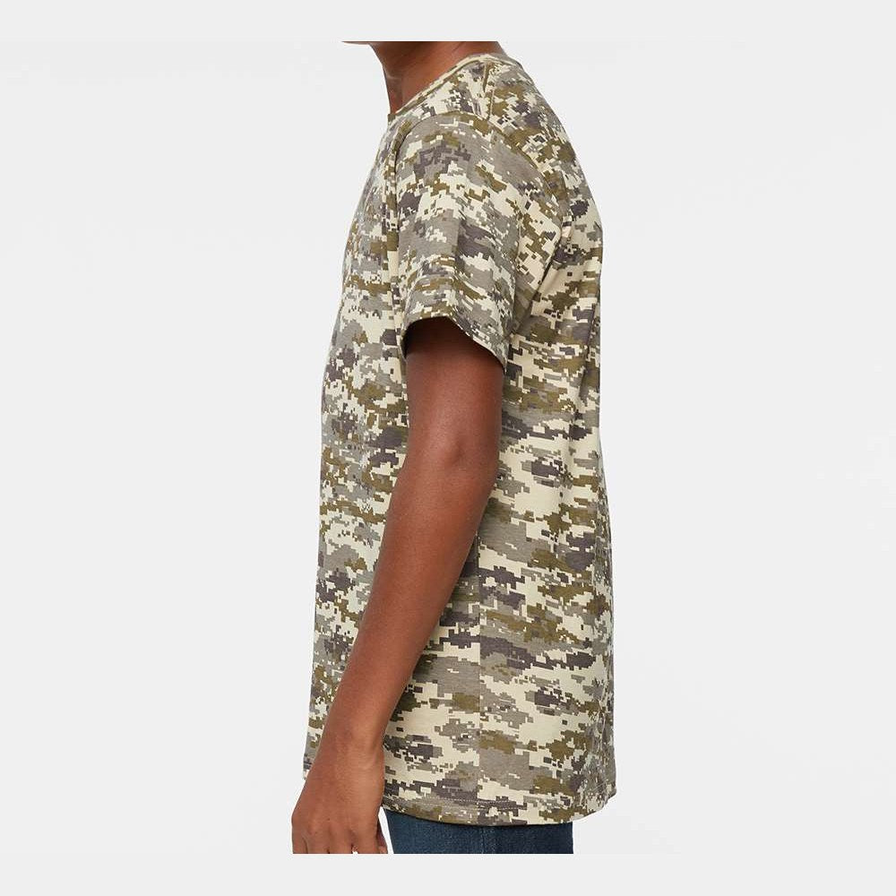 Code Five Youth Camouflage Tee - Sand Digital - On Model Side
