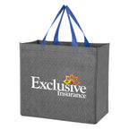Cody Tote Bag, Non-Woven - Gray with Blue - Colorbrite