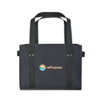 Collapsible Box Tote in Recycled Non-Woven Transfer - Black - View 1
