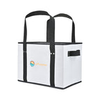 Collapsible Box Tote in Recycled Non-Woven Transfer - White - View 2