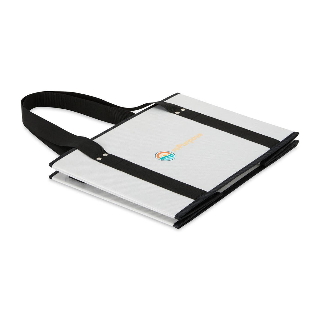 Collapsible Box Tote in Recycled Non-Woven Transfer - White - View 4