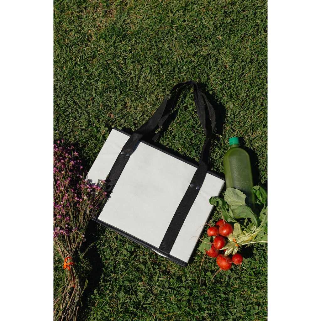 Collapsible Box Tote in Recycled Non-Woven Transfer - White - View 8