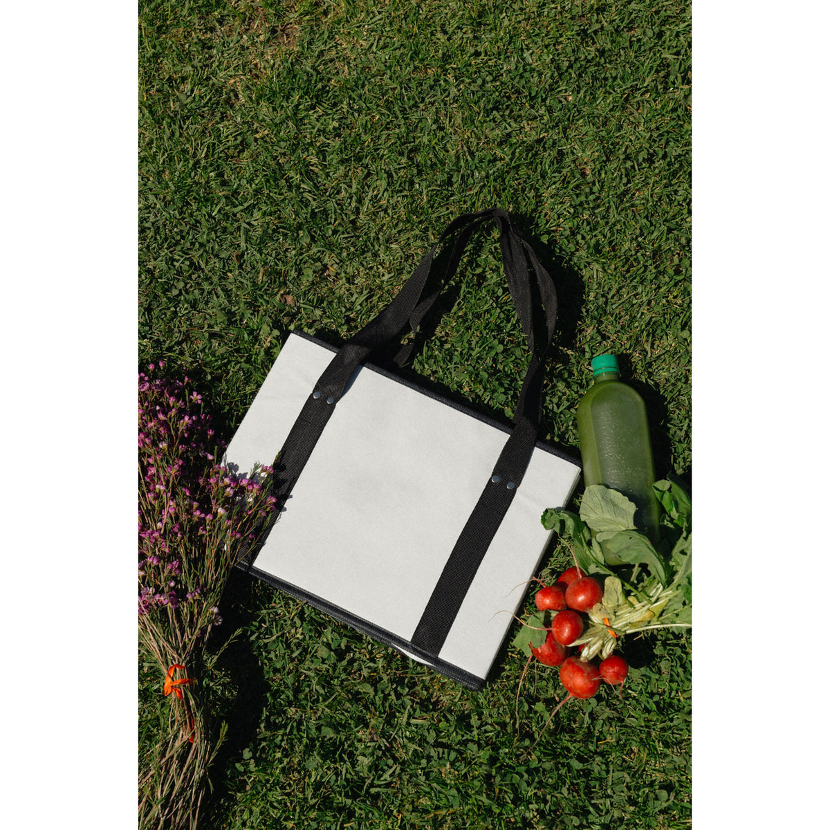 Collapsible Box Tote in Recycled Non-Woven Transfer - White - View 8