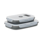 Collapsible Silicone Food Storage Set, 27 and 41 oz - Charcoal - View 1
