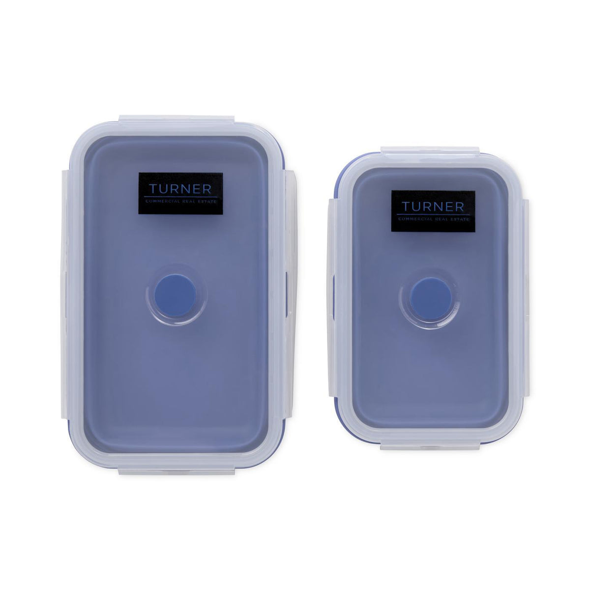 Collapsible Silicone Food Storage Set, 27 and 41 oz - Royal Blue - View 2