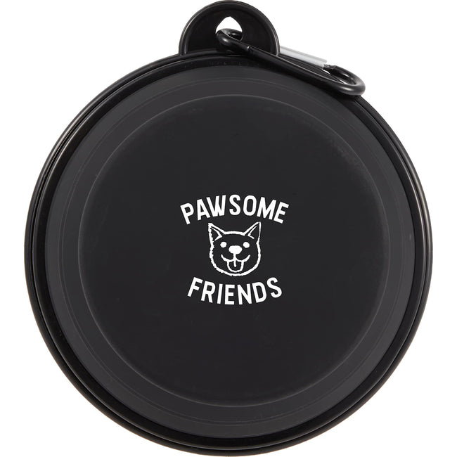 Collapsible Silicone Slow Feeder Bowl with Carabiner