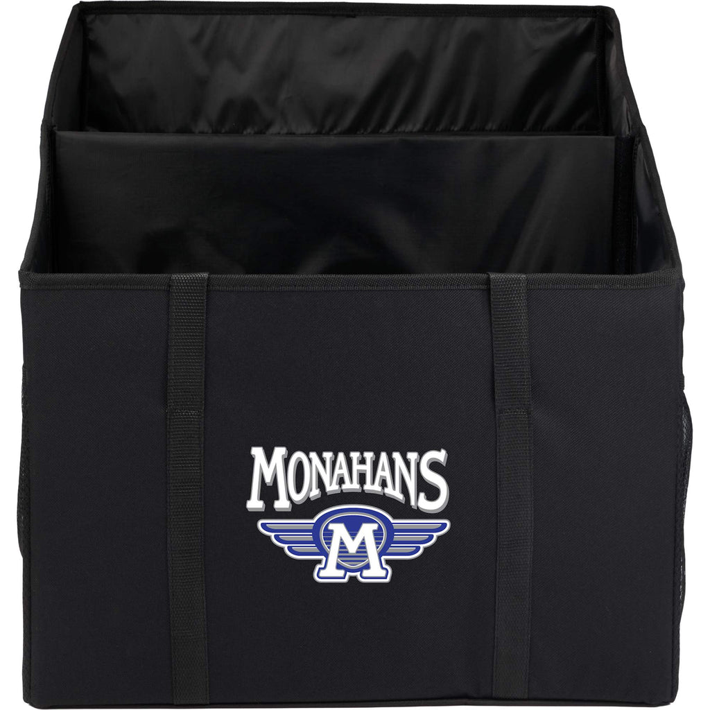 Collapsible Trunk Organizer in Recycled Polyester Transfer - Black - Front