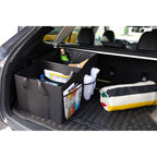 Collapsible Trunk Organizer in Recycled Polyester Transfer - Black - Propped Car
