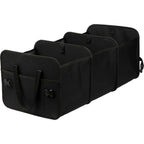 Collapsible Trunk Organizer with 3 Compartments, Recycled Transfer - Black - Left Angle