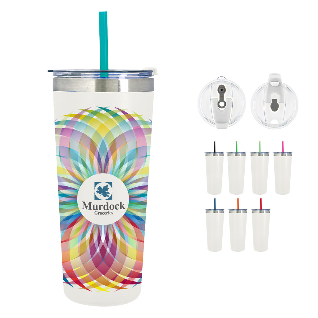 Colma Basics Tumbler in Full Color, 24 oz - Black
