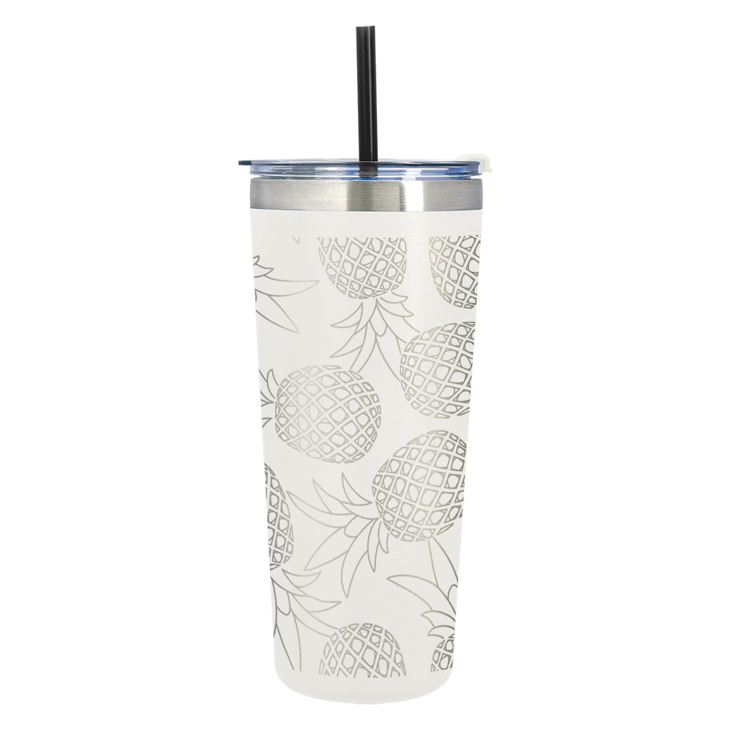 Colma Basics Tumbler, Laser Engraved, 24 oz - Recycled White - Laser