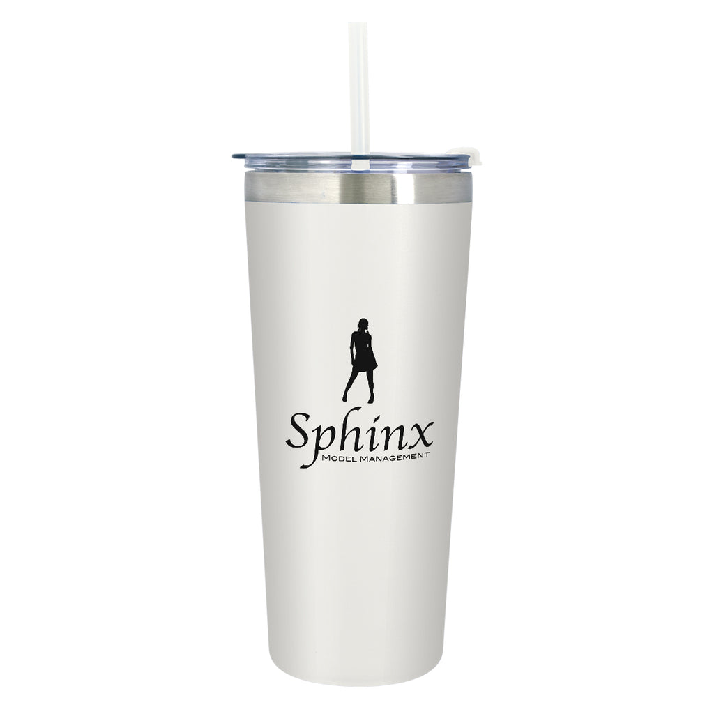 Colma Tumbler, 24 oz - White - Silk Screen