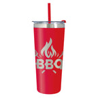 Colma Tumbler, Laser Engraved, 24 oz - Red - Laser