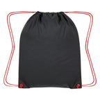 Color Pop Drawstring Bag, Recycled - Red - Back