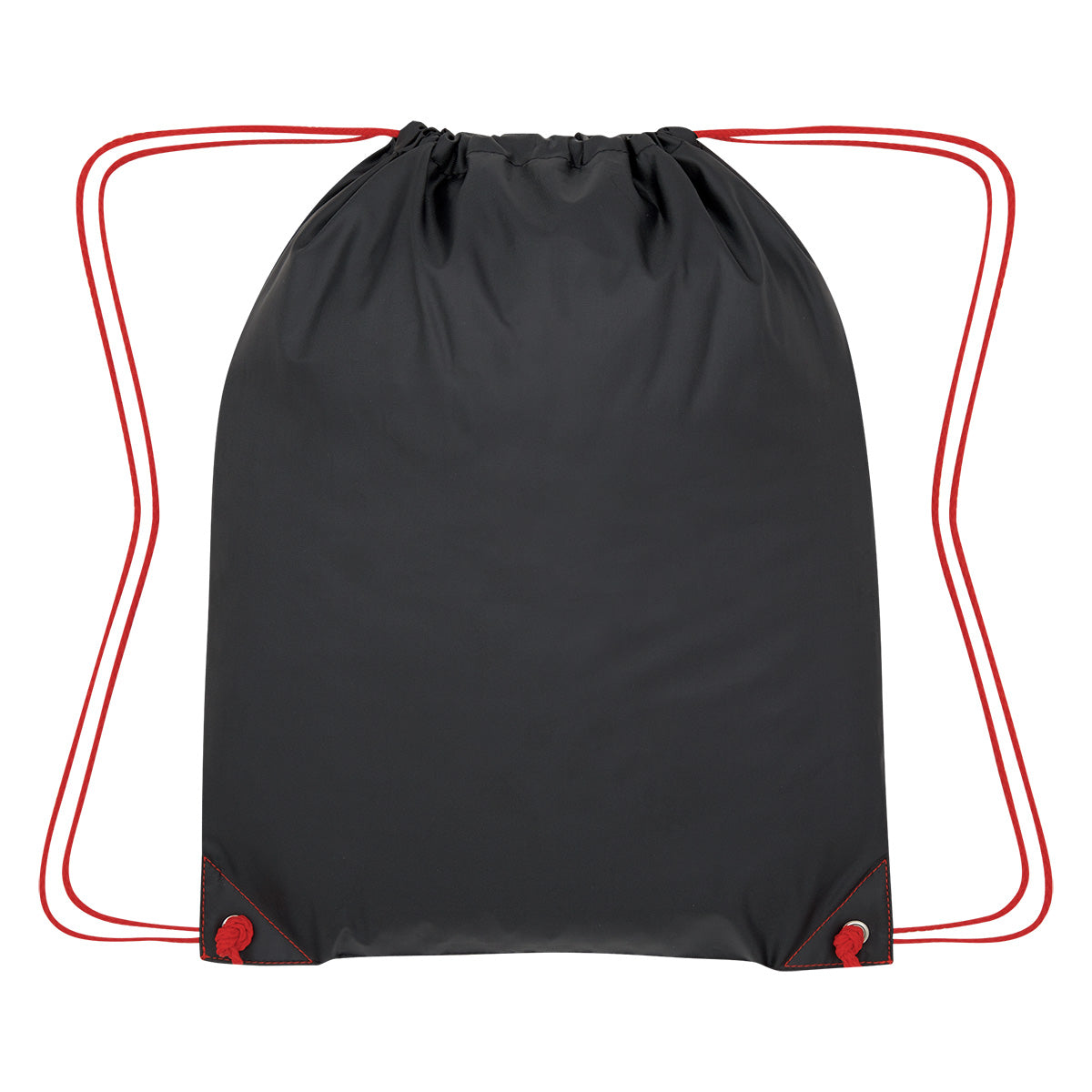 Color Pop Drawstring Bag, Recycled - Red - Back