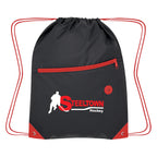 Color Pop Drawstring Bag, Recycled - Red - Colorbrite