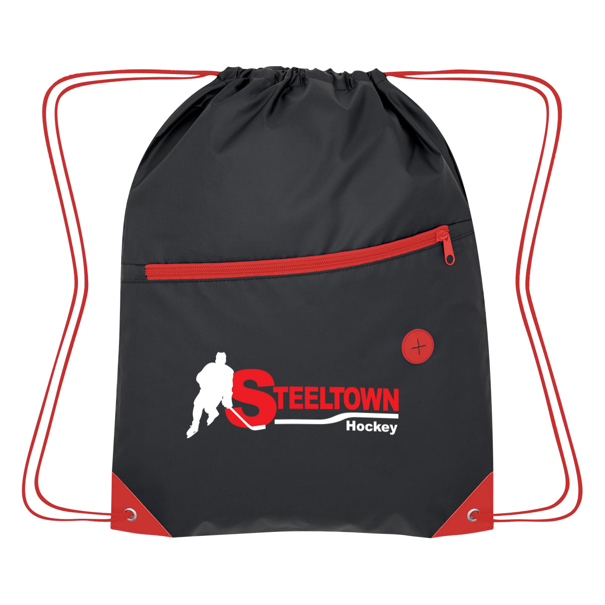 Color Pop Drawstring Bag, Recycled - Red - Colorbrite