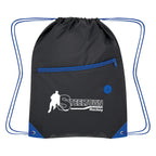 Color Pop Drawstring Bag, Recycled - Royal Blue - Silk Screen
