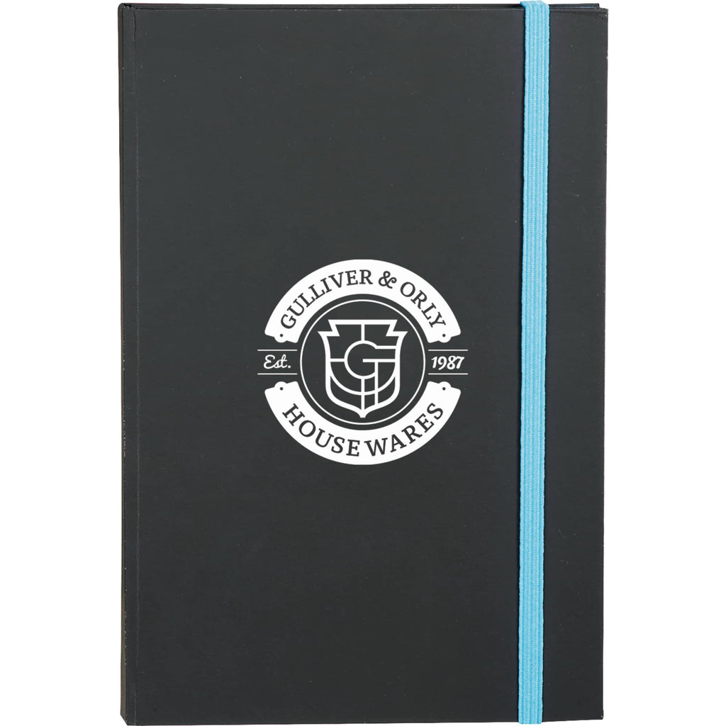Color Pop Journal with Bright Page Edges, 5.5 x 8.5 Inches Debossing - Blue - Front