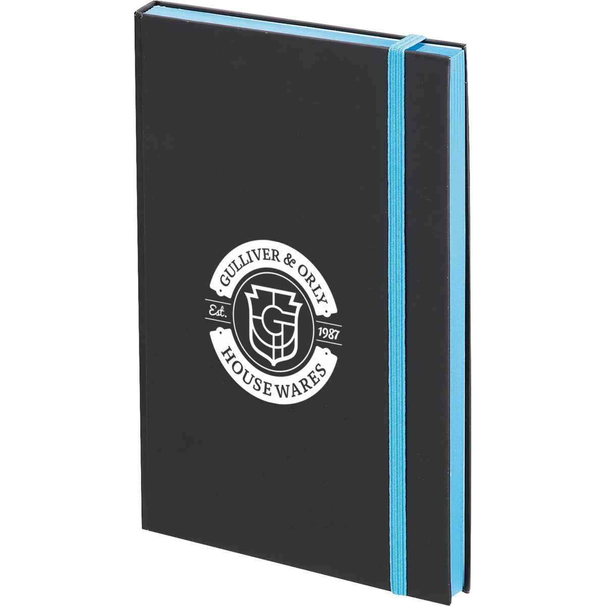 Color Pop Journal with Bright Page Edges, 5.5 x 8.5 Inches Debossing - Blue - Photo