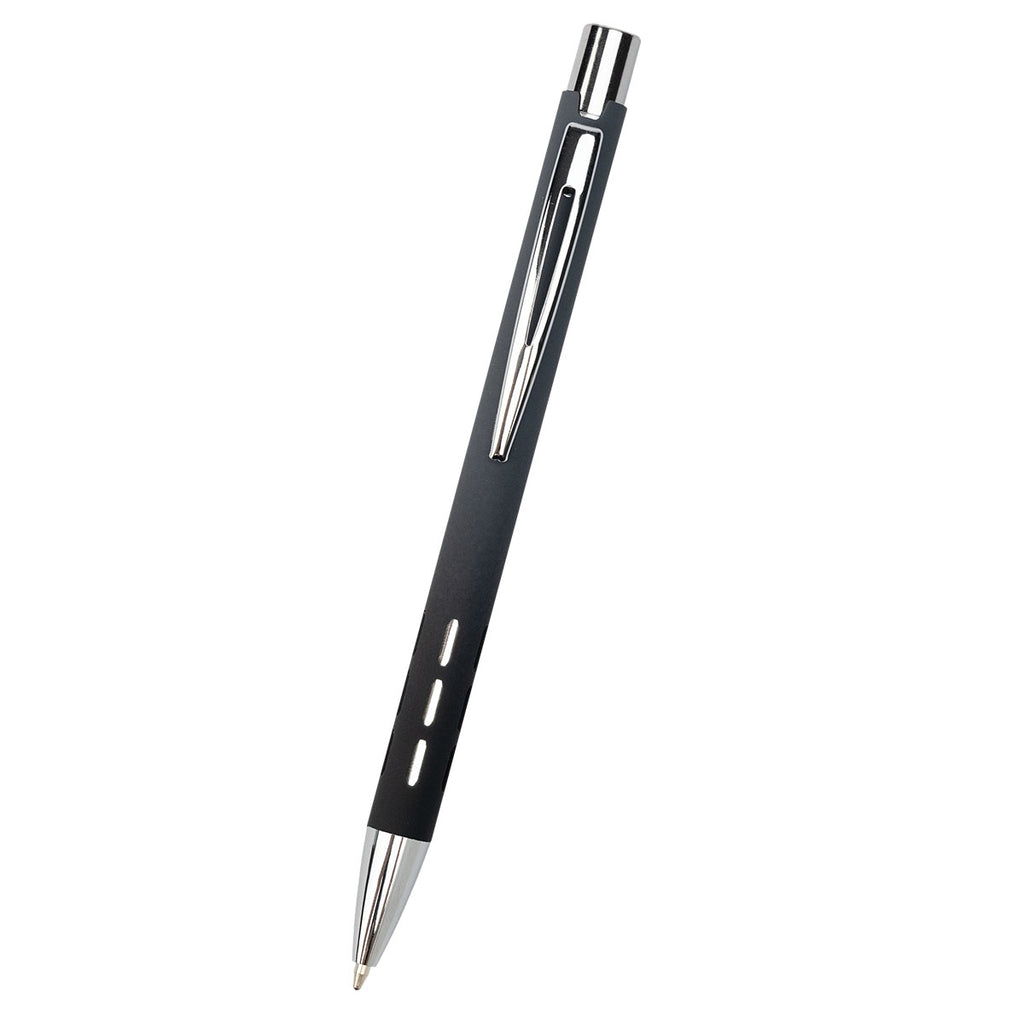 Color Story Pen in Recycled Aluminum - Charcoal with Black - Front