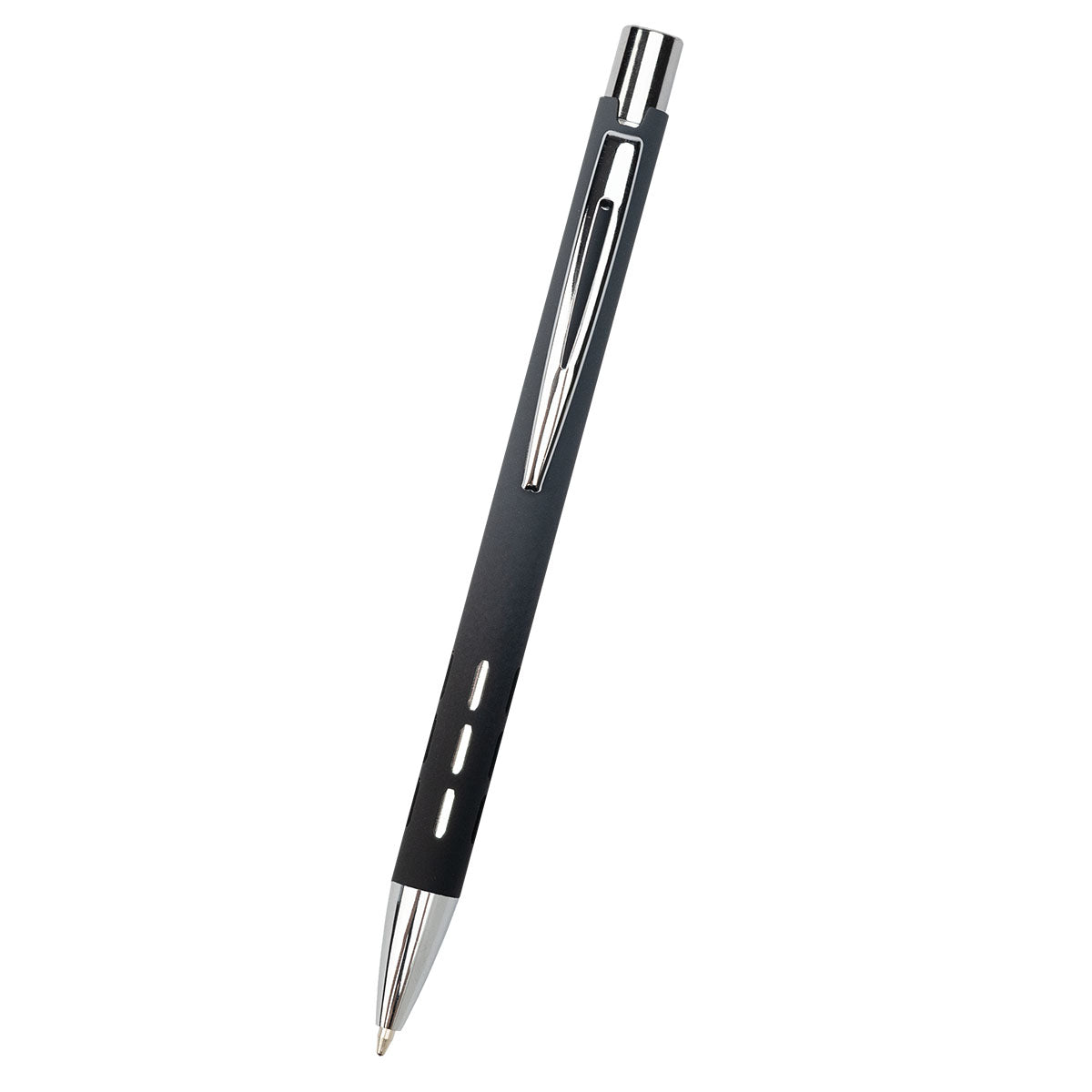 Color Story Pen in Recycled Aluminum - Charcoal with Black - Front