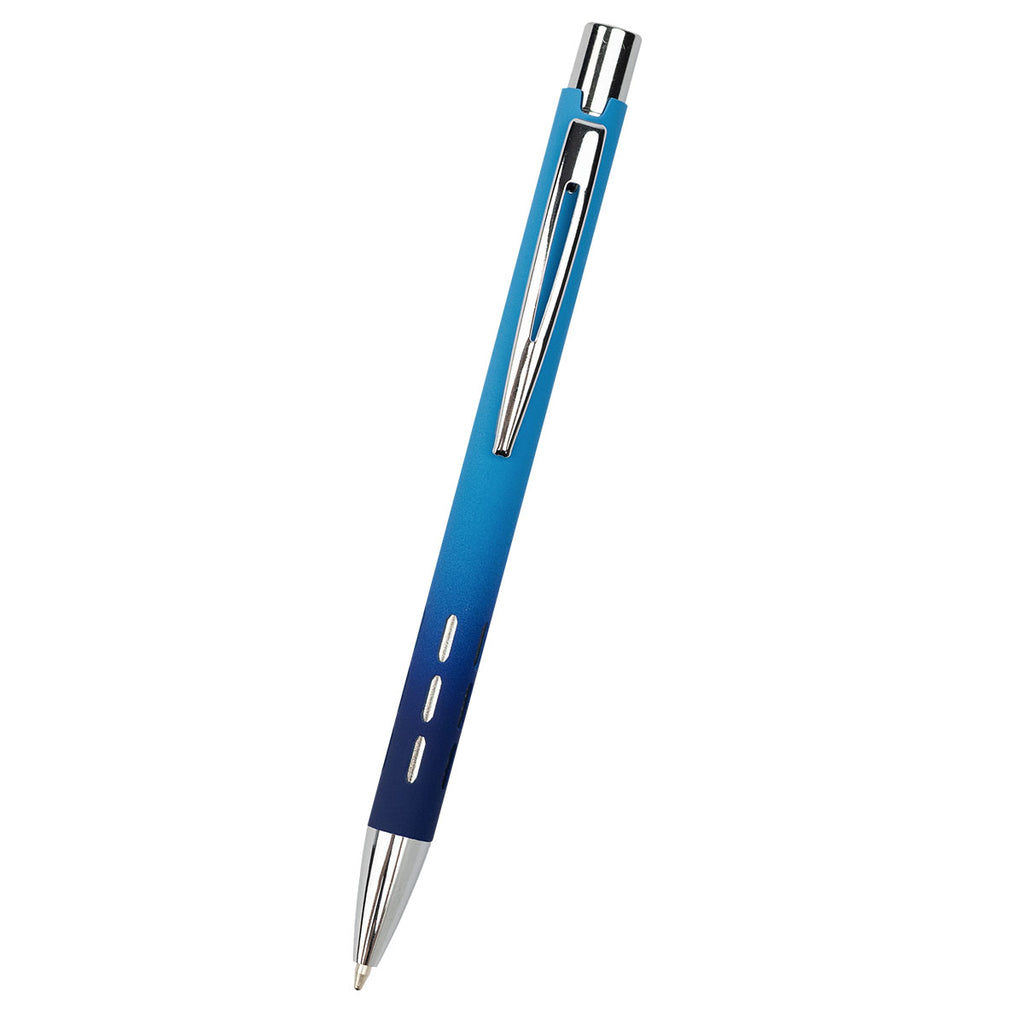 Color Story Pen in Recycled Aluminum - Light Blue With Blue - Front