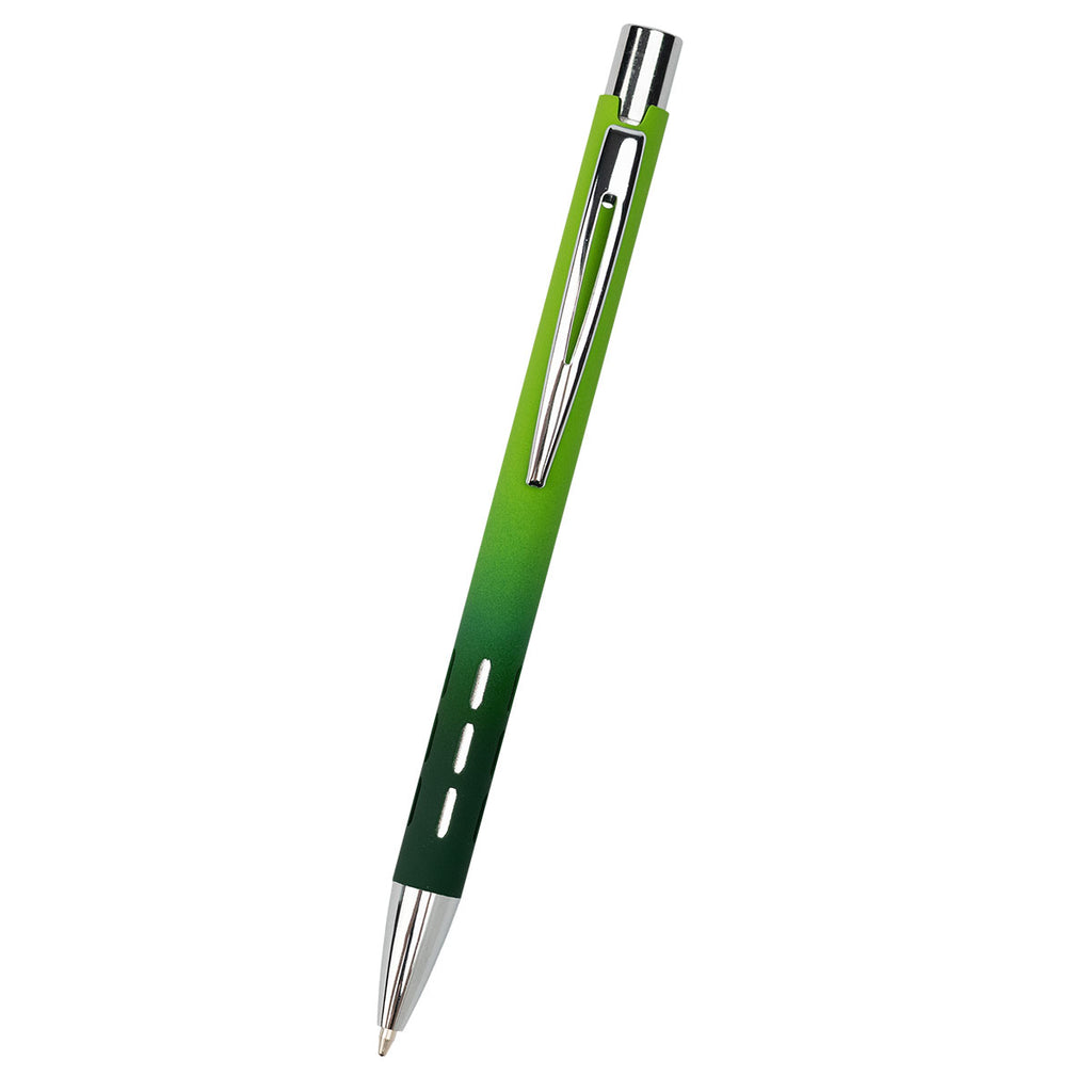 Color Story Pen in Recycled Aluminum - Lime Green With Green - Front
