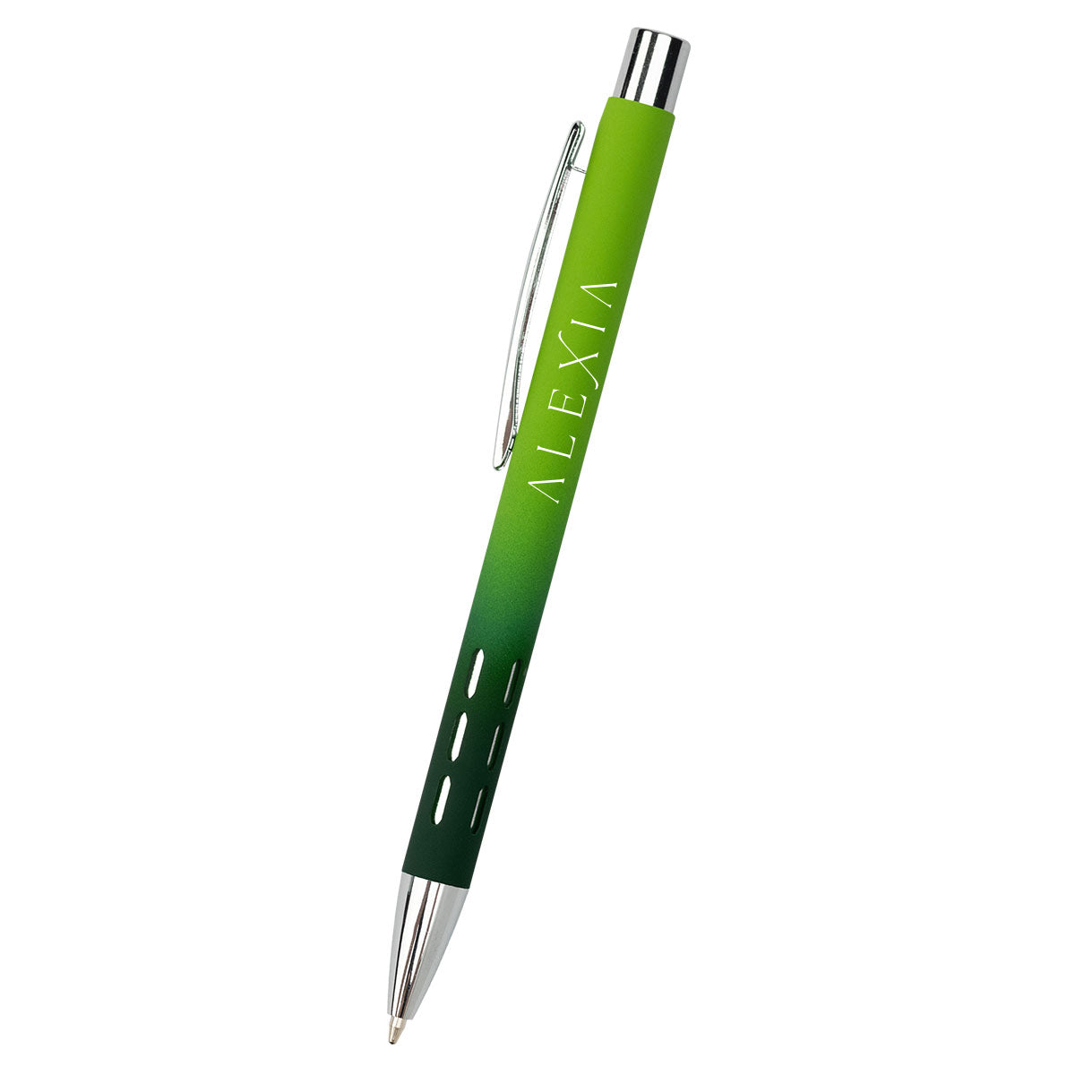 Color Story Pen in Recycled Aluminum - Lime Green With Green - Silk Screen