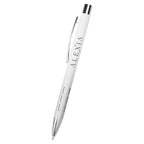 Color Story Pen in Recycled Aluminum - White with Silver - Silk Screen