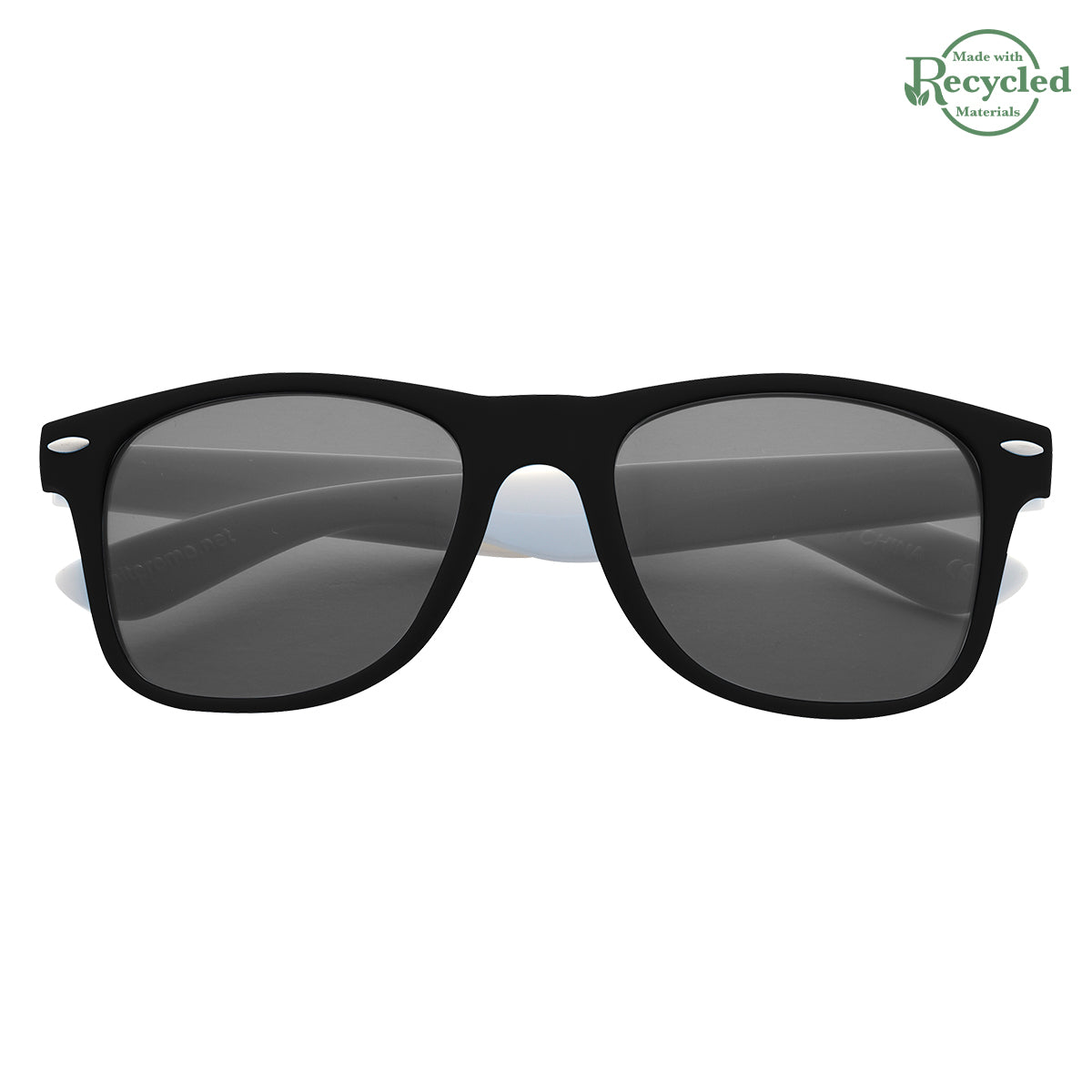 Colorblock Malibu Sunglasses in Full Color - BLKWHT_Front