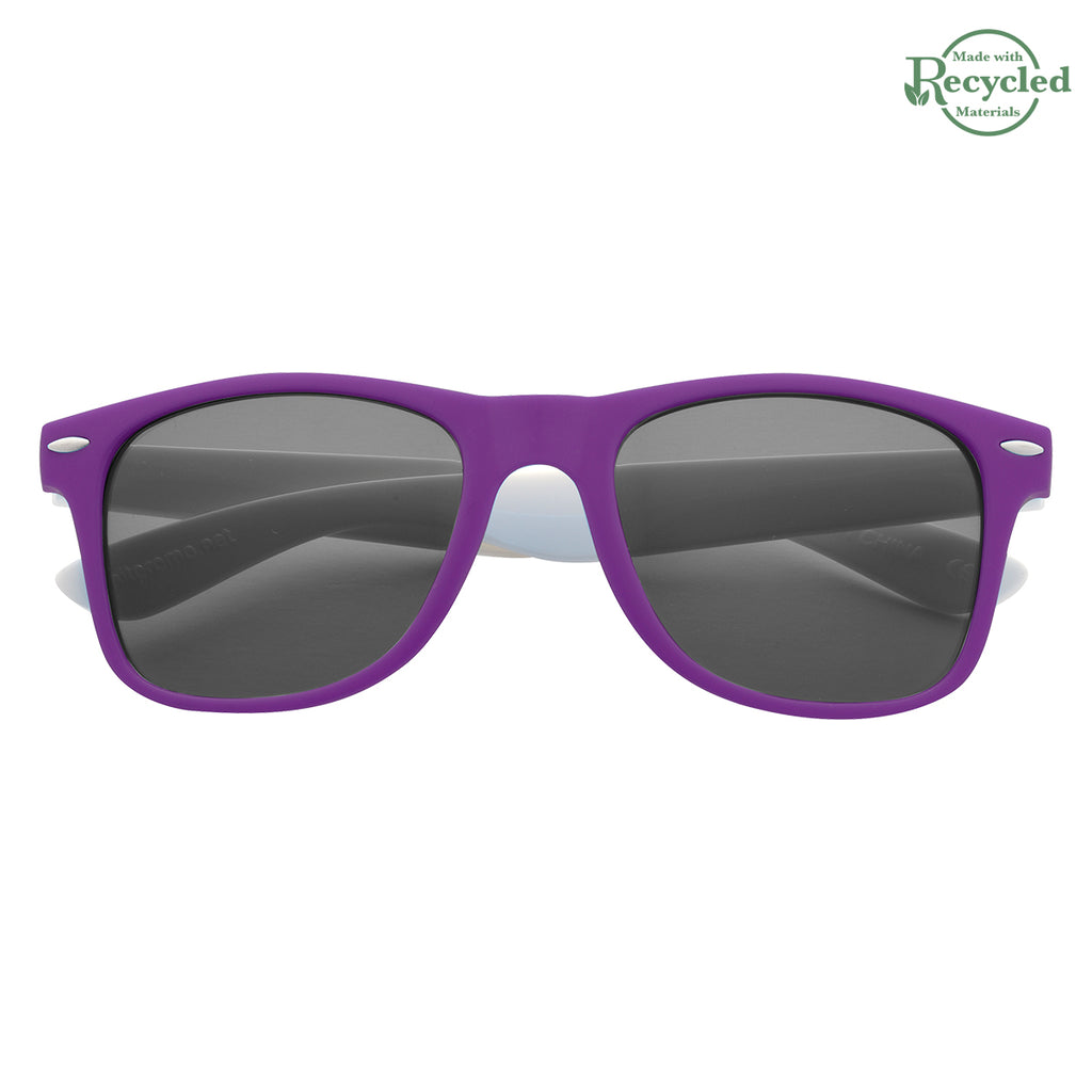 Colorblock Malibu Sunglasses in Full Color - PURWHT_Front