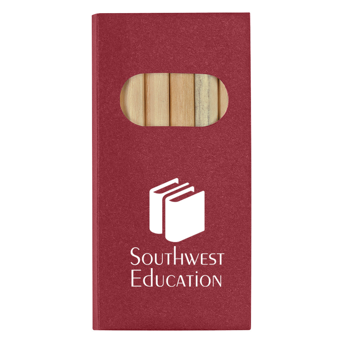Colored Pencil Set, 6 Piece - Red - Silk Screen
