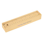 Colored Pencil Set in a Wooden Ruler Box, 12 Piece - Natural Wooden Box - Full Color