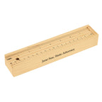 Colored Pencil Set in a Wooden Ruler Box, 12 Piece - Natural Wooden Box - Silk Screen