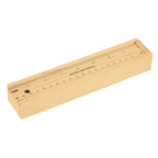 Colored Pencil Set in a Wooden Ruler Box, 12 Piece - Natural Wooden Box - Silk Screen