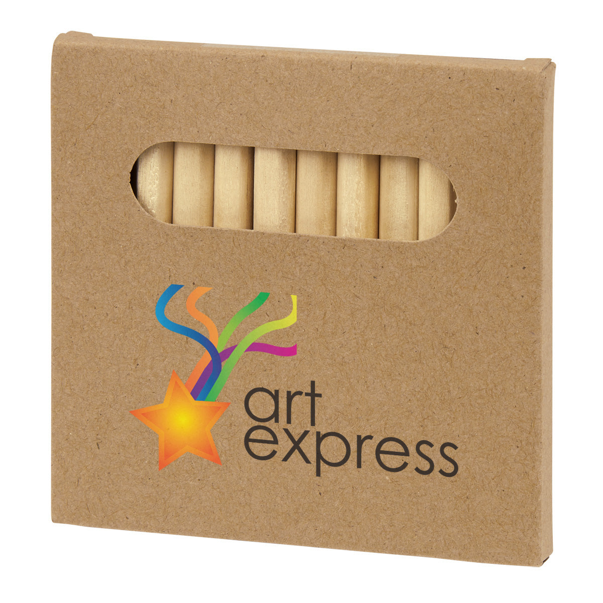 Colored Pencils in a Set of 12 - Natural Paper Box - Full Color