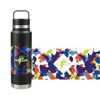 Colton Copper Insulated Bottle with Metal Handle, 20 oz - Black - Front 3