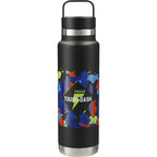 Colton Copper Insulated Bottle with Metal Handle, 20 oz - Black - Front