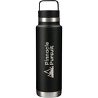 Colton Copper Insulated Bottle with Metal Handle, 20 oz Laser Engraving - Black - Front 2