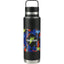 Colton Copper Insulated Bottle with Metal Handle, 20 oz Laser Engraving - Black - Front